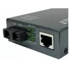 LevelOne RJ45 zu SC Gigabit Medienkonverter, PoE PSE, Singlemode-Faser, 20km