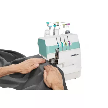 Medion Life Overlock SO90 Nähmaschine (MD19169), türkis/weiß