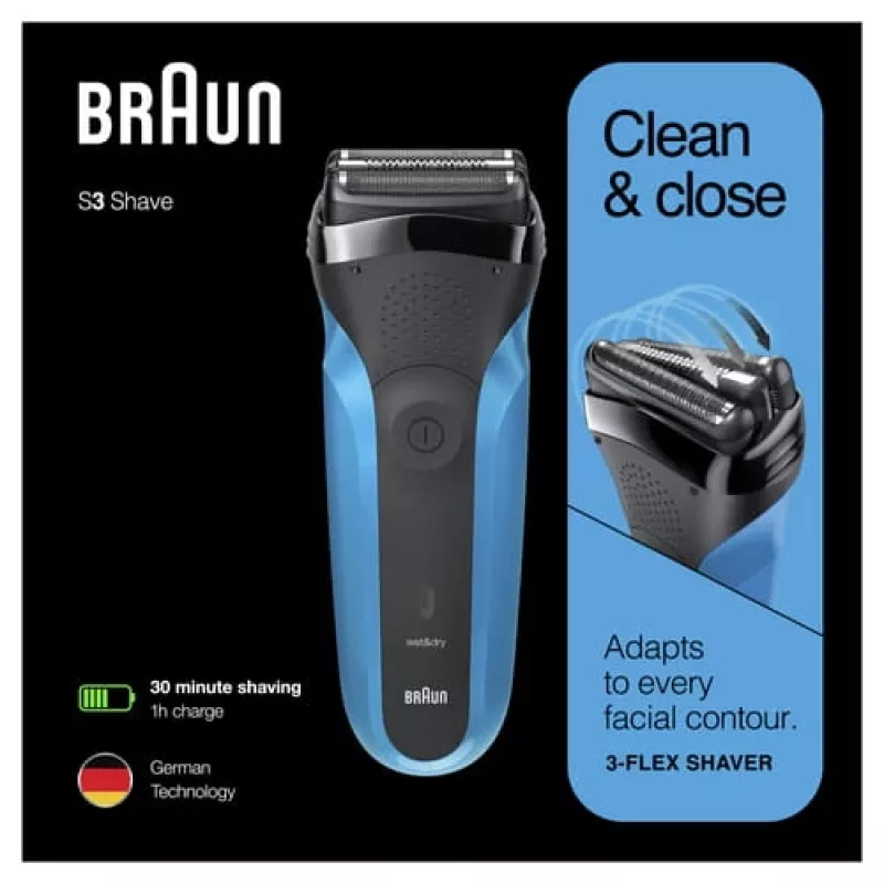 Braun Series 3 310s Folienschaber Trimmer Schwarz, Blau