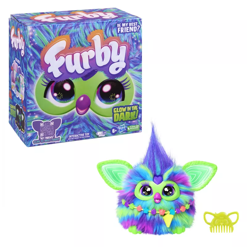 Interaktives Spielzeug HASBRO Furby Aurora Furbealis – farbwechselnde Augen, interaktives Haustier