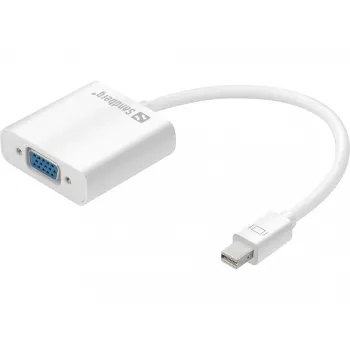 Sandberg Adapter Mini DisplayPort>VGA, Mini DisplayPort, VGA (D-Sub), Stecker, Buchse, 1920 x 1080 Pixel, 1920 x 1080 (HD 1080)