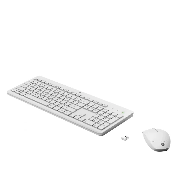 HP 230 Wireless Tastatur and Maus Combo, Full-Size, Membran, Weiß