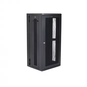 StarTech.com 4-Pfosten 26U Wandmontage-Netzwerkschrank mit 1U Fach, 19 Zoll klappbarer wandmontierter Serverschrank für Daten-/AV-/Elektronik-/Computergeräte, flexibles belüftetes Rack-Gehäuse