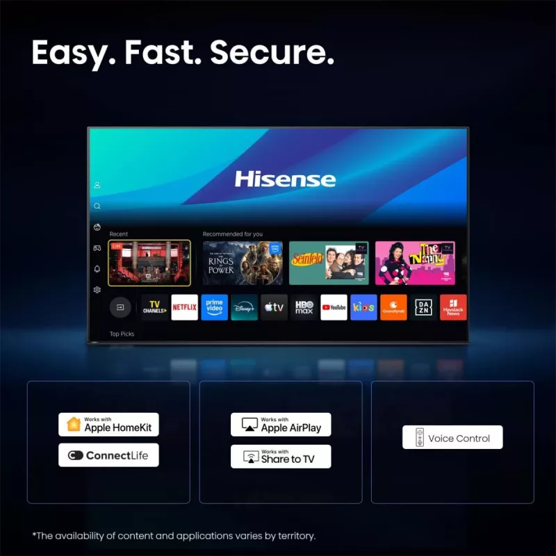 Hisense 85E7S PRO TV 2,16 m (85 Zoll) UHD+ Smart-TV Wi-Fi Schwarz 400 cd/m²