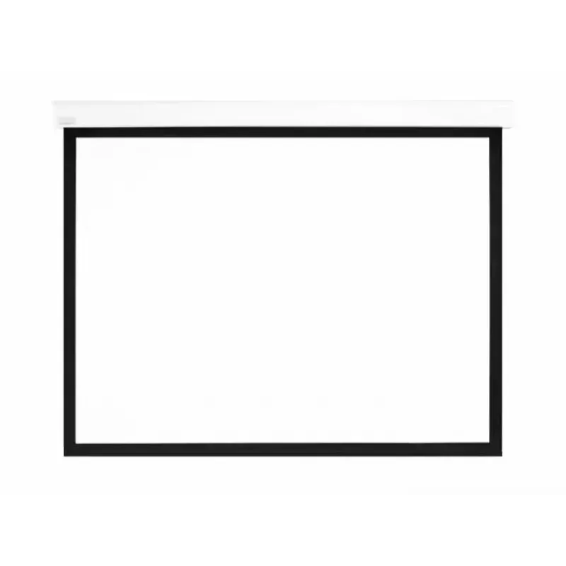 Motorisierte Projektionsleinwand MULTIBRACKETS M 16:10 90 Zoll (sichtbar 193,9×121,2 cm) Mattweiß, Schwarz/Weiß