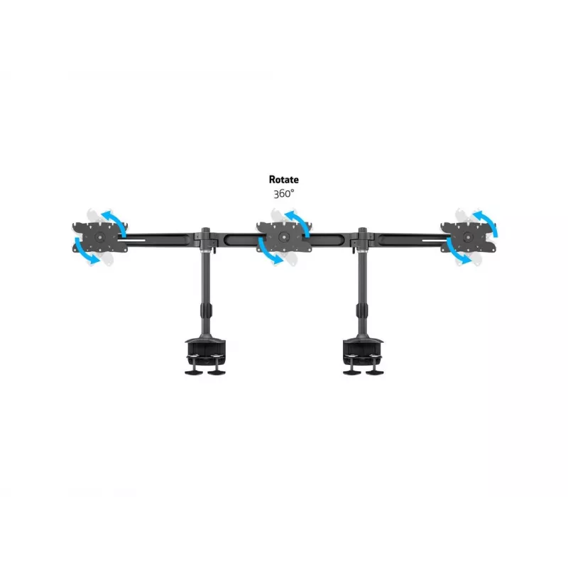 Multibrackets M VESA Desktopmount Triple Desk Clamp 24 Zoll-32 Zoll 24 kg
