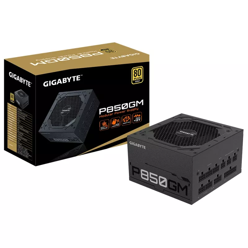 GIGABYTE P850GM Netzteil 850 W 20+4 Pin ATX ATX Schwarz