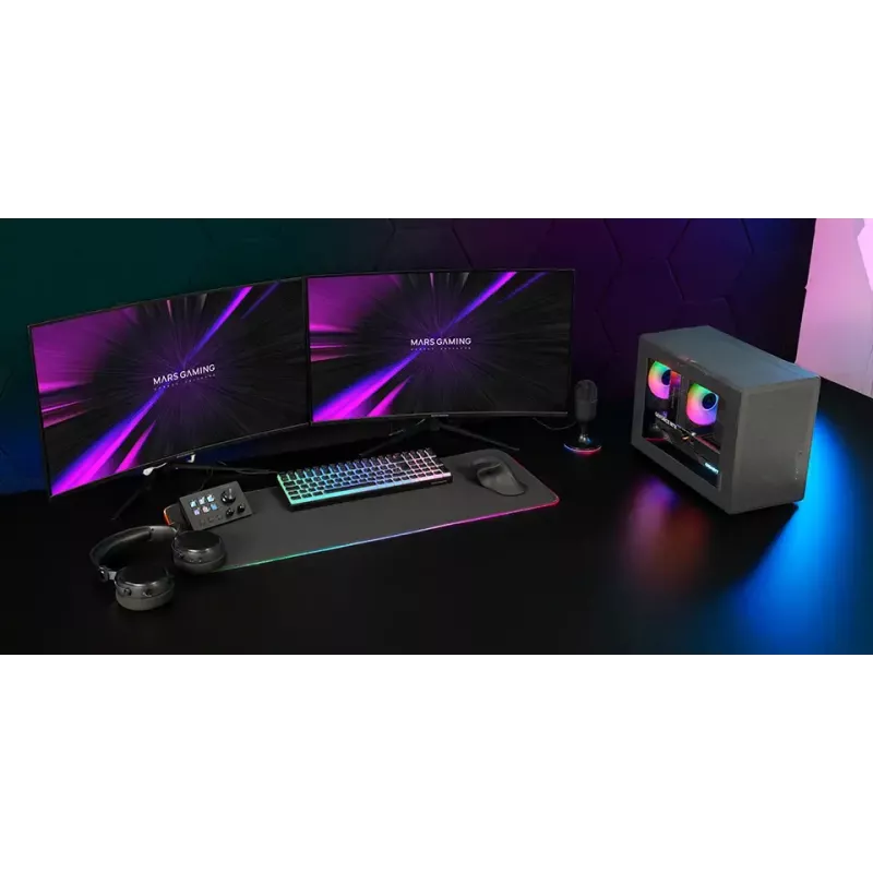Computer-Gehäuse Mars Gaming MCXPS mATX Ultra-Kompakt Schwarz