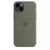 Cover Apple iPhone 14 Plus Silikonhülle mit MagSafe Oliv