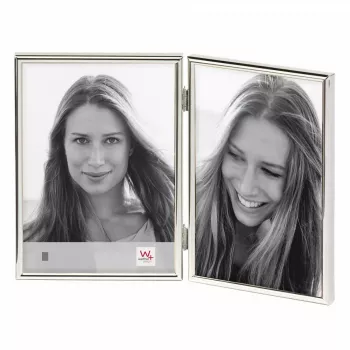 Walther Chloe WD219S Doppelbilderrahmen, 2 x 9 x 13 cm, Silber, Hochformat