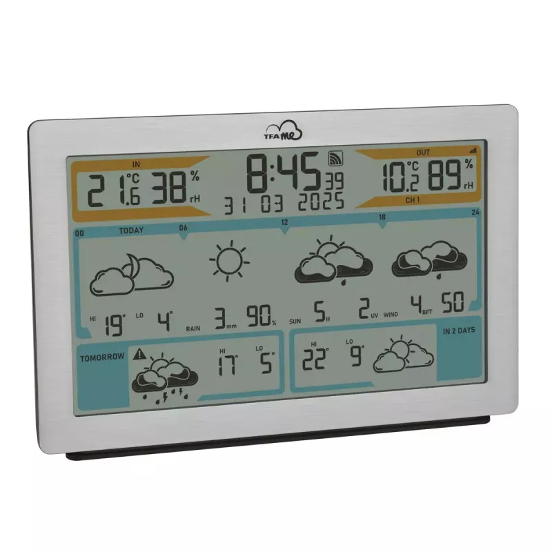 TFA-Dostmann TFA.me Silver LCD Batterie WLAN Anemometer Hygrometer Thermometer