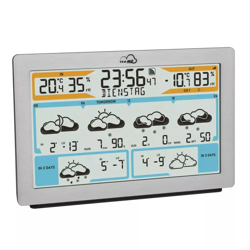 TFA-Dostmann TFA.me Silver LCD Batterie WLAN Anemometer Hygrometer Thermometer