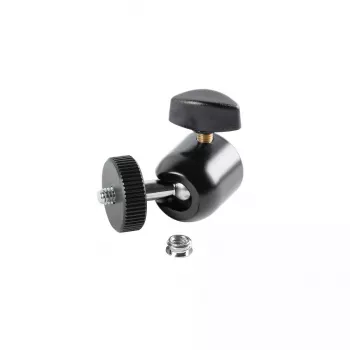 K&M 19695 Kugelgelenk-Stativadapter, Schwarz