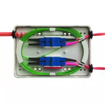 Telegärtner H02050A0109 Micro-Spleißbox, 4x SC-Duplex-Kupplung, weiß, 160x110x30 mm
