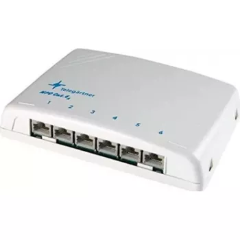 Telegaertner MPD6-HS K Cat.6A Mini-Verteiler, 6x RJ45, Alpinweiß