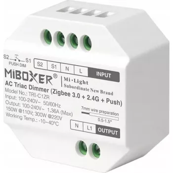 LED-Beleuchtungssteuerung MiBoxer TRI-C1ZR ZigBee 2,4 GHz — intelligentes RGB/RGBW-Steuermodul