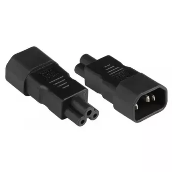 Netzstecker-Adapter C14 C5 Alcasa PA-1405S Schwarz