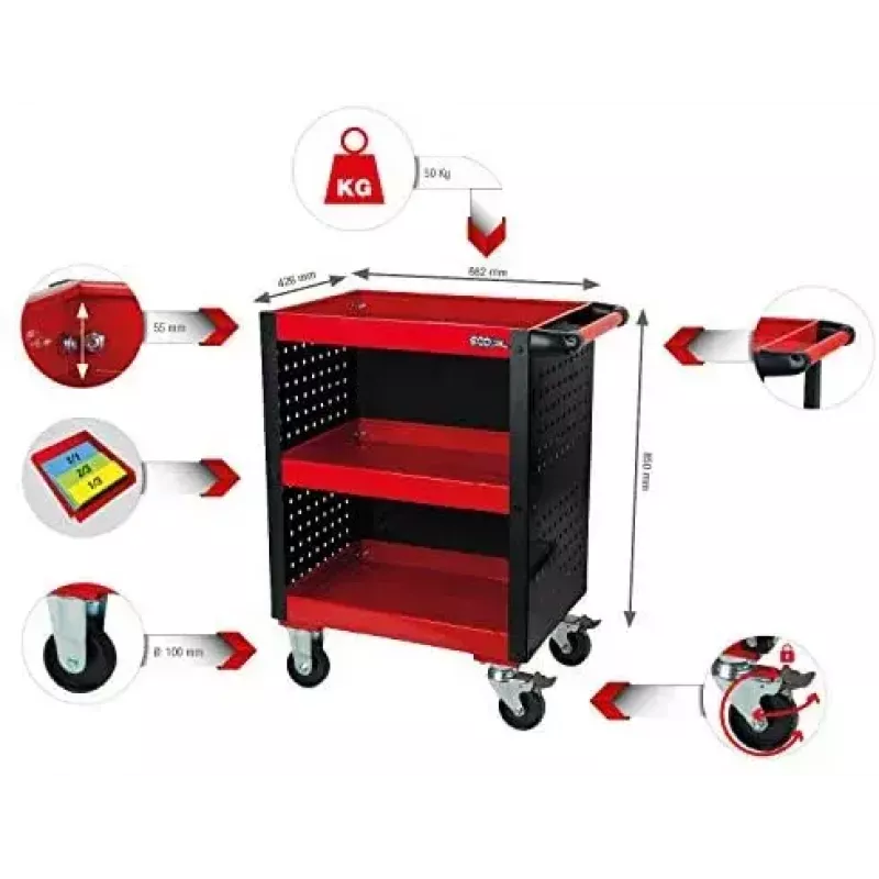 KS Tools ECOline Werkstatt-Servicerollwagen (890.0006)