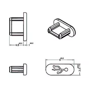 Buchsen-Schutzkappe USB Micro-B DeLOCK 64007