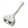 EFB Elektronik K5125.015 T-Adapter 1:1 parallel, RJ45 auf 2x RJ45, 0,15 m, Weiß