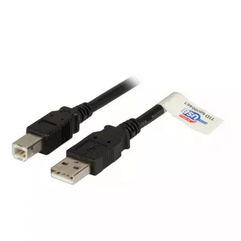 EFB Elektronik USB 2.0 A/B 3,0m USB-Kabel Schwarz Stecker/Stecker