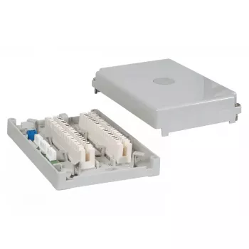 EFB Elektronik LSA Minibox 201 C, 20 Paare, inkl. 2x 10-Paar-Trennleisten, Grau
