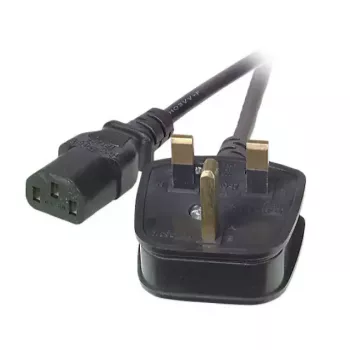 EFB Elektronik EK500.5 Netzkabel, UK BS 1363A auf C13, 5 m, Schwarz
