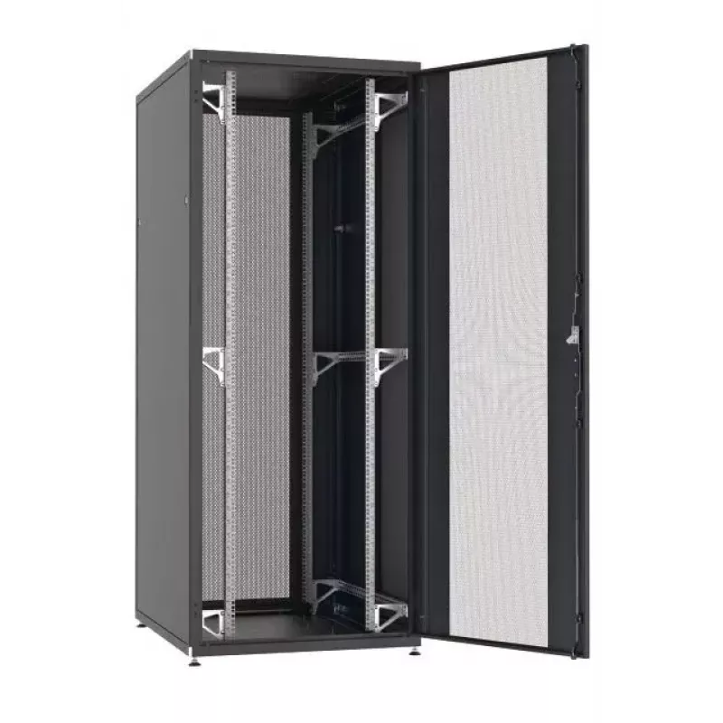 EFB Elektronik PRO 42U 19" Serverschrank, 800x1000 mm, perforierte Front- und Rücktür, Lichtgrau RAL 7035