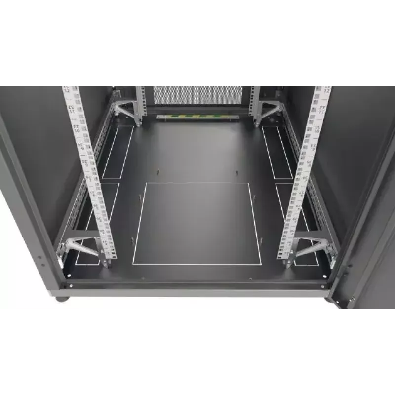 EFB Elektronik PRO 42U 19" Serverschrank, 800x1000 mm, perforierte Front- und Rücktür, Lichtgrau RAL 7035