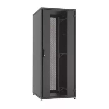 EFB Elektronik PRO 42U 19" Serverschrank, 800x1000 mm, perforierte Front- und Rücktür, Lichtgrau RAL 7035