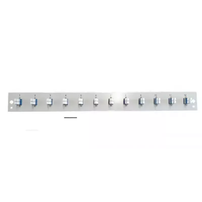 EFB Elektronik SB-FP-12SC-S-OM4 Frontplatte mit 12 LC Duplex-Kupplungen OM4, Grau, 1U