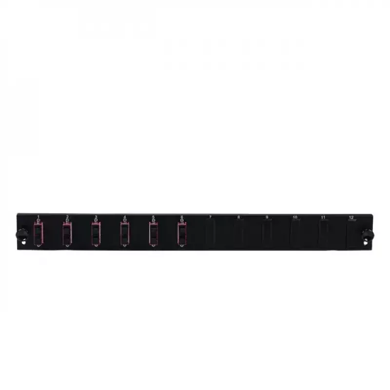 Patchpanel-Zubehör EFB Elektronik SB-FP-6SC-D-V-OM3, 1U Rackeinbau, 432×13×43,5 mm, grau