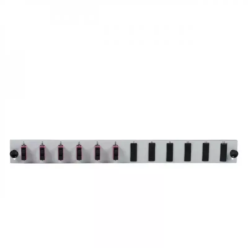 Patchpanel-Zubehör EFB Elektronik SB-FP-6SC-D-V-OM4 — Rackmontage 1U, 432×13×43,5 mm, grau