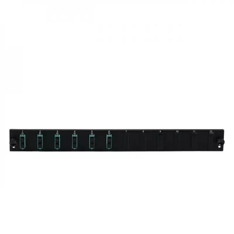 Patchpanel-Zubehör EFB Elektronik SB-FP-S-6SC-D-V-OM4, 1HE Rack, 432×13×43,5 mm, schwarz