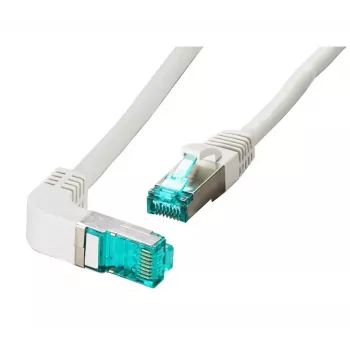 EFB Elektronik MK6001W.0,25G RJ-45 Cat6a S/FTP Patchkabel gewinkelt, 0,25 m, grau