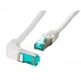 EFB Elektronik MK6001W.0,25G RJ-45 Cat6a S/FTP Patchkabel gewinkelt, 0,25 m, grau