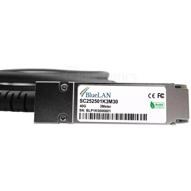 BlueOptics InfiniBand/fibre optic Kabel 3 m QSFP Schwarz