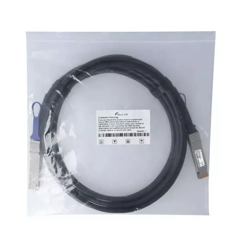 DAC-Kabel BlueOptics PAN-QSFPDD-DAC-2M-BL QSFP-DD InfiniBand 2 m Schwarz