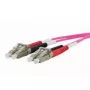 Lichtwellenleiter-Kabel METZ CONNECT 151S1JOJO10E 1 m 2x LC Pink