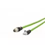 METZ CONNECT 142M2X15100 Cat6a M12 auf RJ-45 Netzwerkkabel, 10 m, Grün