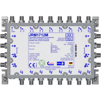 JULTEC JRM1712M Satelliten-Multischalter, 17 Eingänge auf 12 Ausgänge, Kaskade