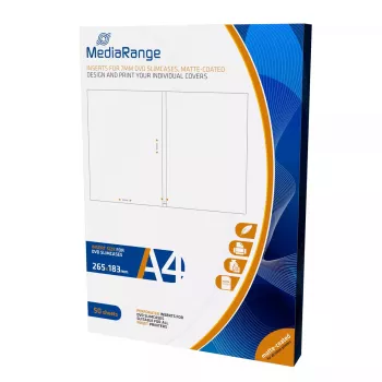 MediaRange MRINK122 CD-Hüllen- & Einlegepapier, mattweiß, 50er-Pack