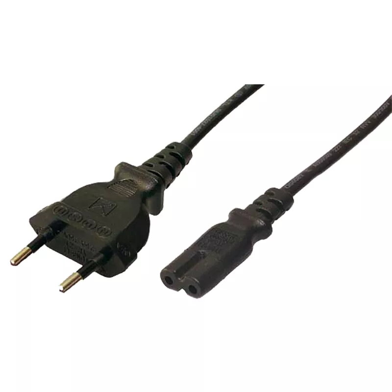 LogiLink CP092 Netzkabel, Eurostecker auf C7, 1,8 m, Schwarz