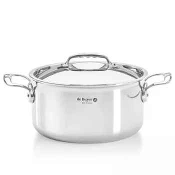 de Buyer Affinity Kochtopf mit Deckel, 28 cm, Edelstahl