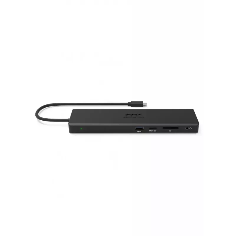 Laptop-Dockingstation Port Replicator Port Designs 901906-W USB 3.2 Gen 2 Typ-C Schwarz