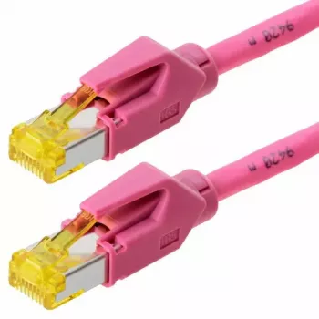 Netzwerkkabel Helos 120086 Magenta 3 m Cat6a S/FTP