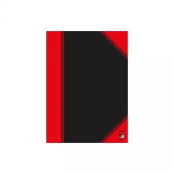 Schreibheft Bantex 100302813 — A5, 96 Blatt, liniert, 70 g/m², Hardcover, schwarz/rot