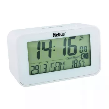 Wecker Mebus 51461 Weiß LCD-Anzeige Temperaturmessung