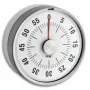 TFA-Dostmann 38.1028.02 Puck Analoger Küchentimer, Weiß/Silber