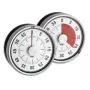 TFA-Dostmann 38.1028.10 Puck analoge Küchenuhr, Schwarz/Silber